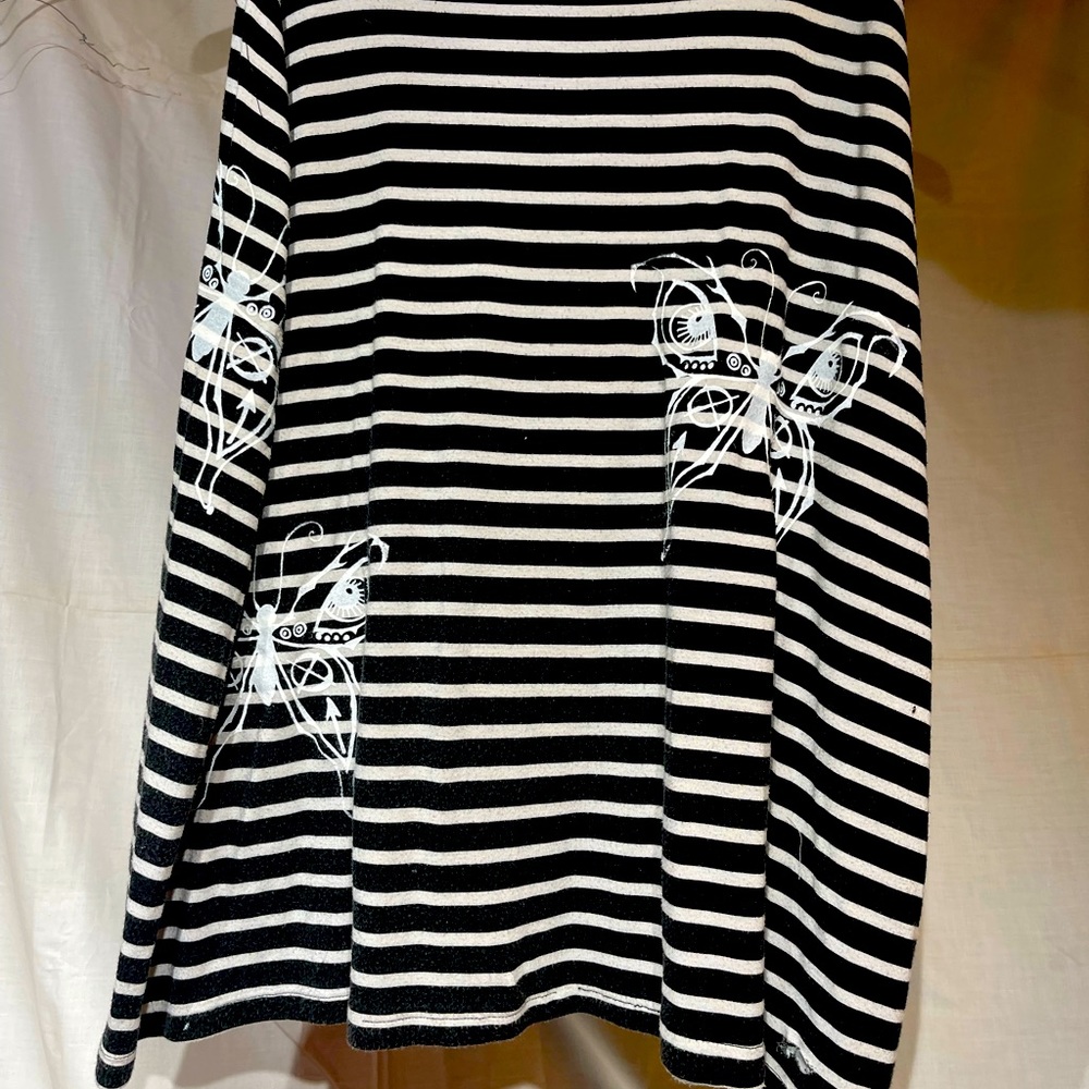 Striped Skirt, “Evil Eye Butterfly” by Dark Art Esoterica